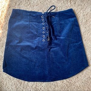 Blue mini skirt